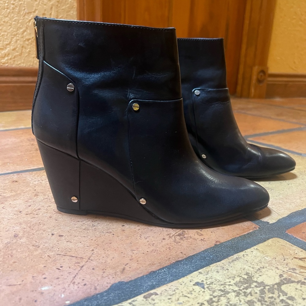 DV by Dolce Vita | Pavin | Leather Ankle Wedge Boots